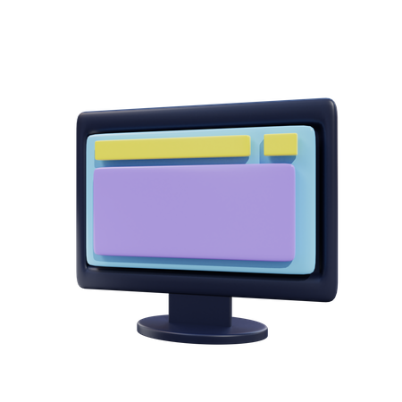 Moniteur  3D Icon