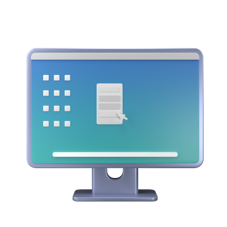 Moniteur  3D Icon