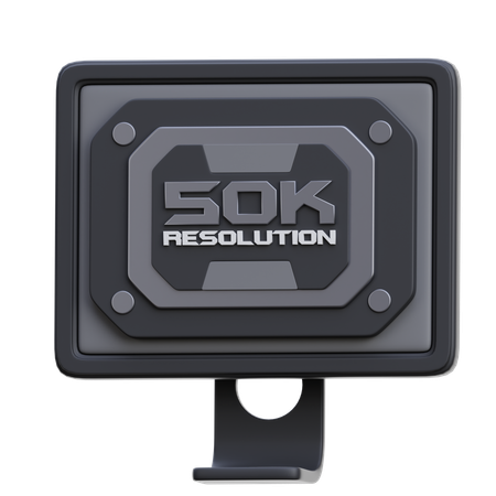 Moniteur de résolution 50 k  3D Icon