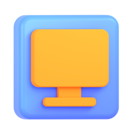 Moniteur  3D Icon