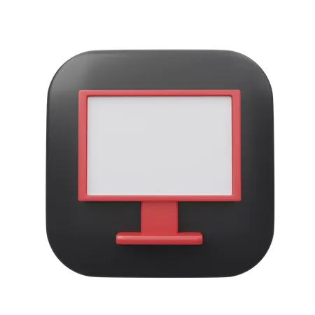 Moniteur  3D Icon