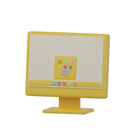 Moniteur  3D Icon