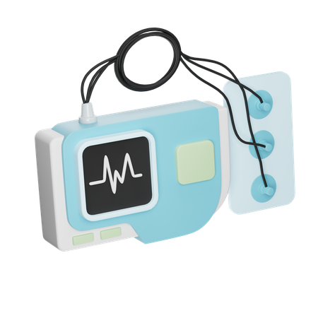 Moniteur cardiaque  3D Icon