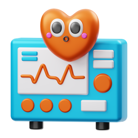 Moniteur de fréquence cardiaque  3D Icon