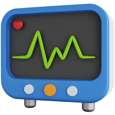 Moniteur de fréquence cardiaque  3D Icon