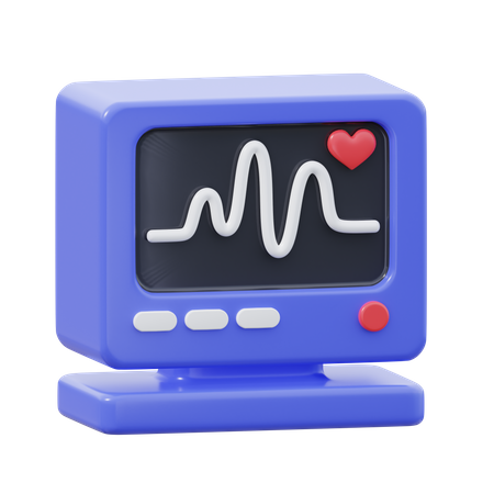 Moniteur de fréquence cardiaque  3D Icon