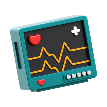 Moniteur de fréquence cardiaque  3D Icon