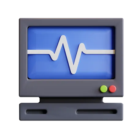 Moniteur de fréquence cardiaque  3D Illustration