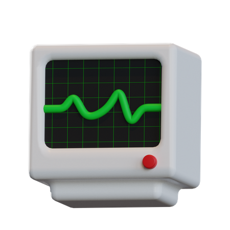 Moniteur de fréquence cardiaque  3D Illustration