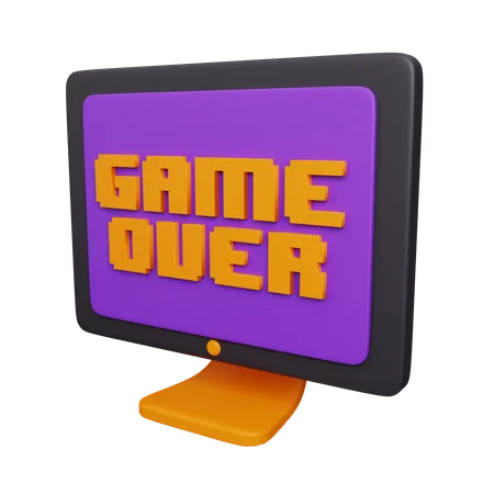 Moniteur de jeu Game Over  3D Icon