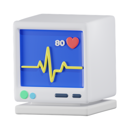 Moniteur de rythme cardiaque  3D Icon