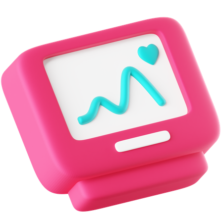 Moniteur de rythme cardiaque  3D Icon