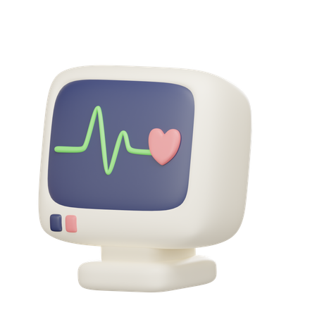 Moniteur de rythme cardiaque  3D Icon