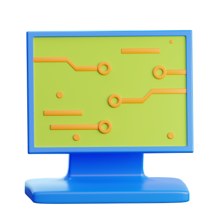 Moniteur d'ordinateur  3D Icon