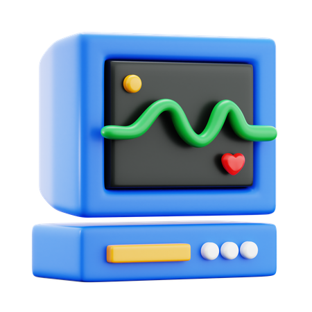 Moniteur ECG  3D Icon