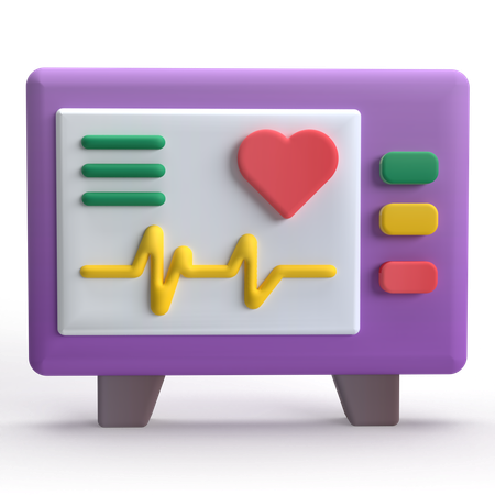 Moniteur ECG  3D Icon