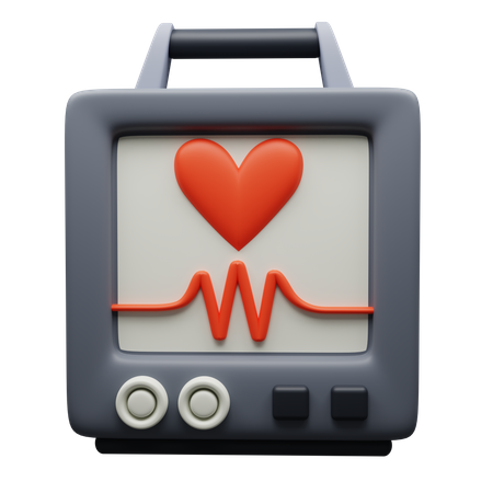 Moniteur ECG  3D Illustration