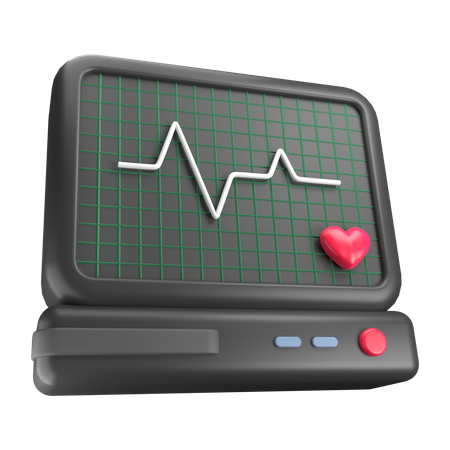 Moniteur ECG  3D Illustration