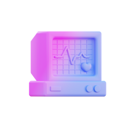 Moniteur ECG  3D Illustration