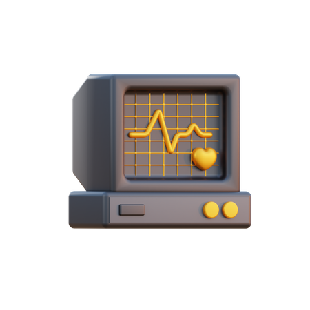 Moniteur ECG  3D Illustration