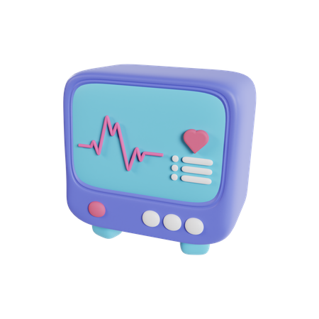 Moniteur ECG  3D Icon