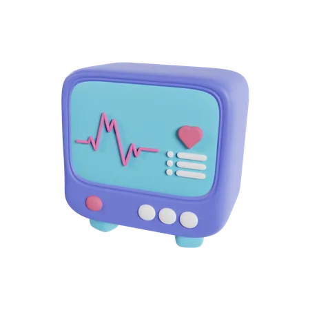 Moniteur ECG  3D Icon