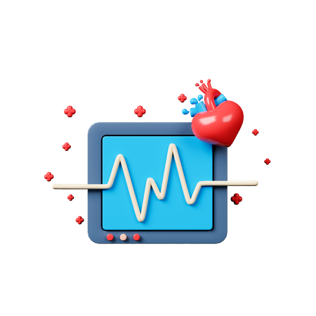 Moniteur ECG  3D Icon