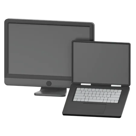 Moniteur et ordinateur portable  3D Icon