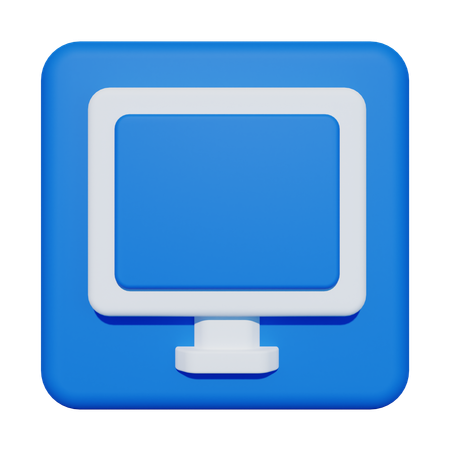 Monitor  3D Icon