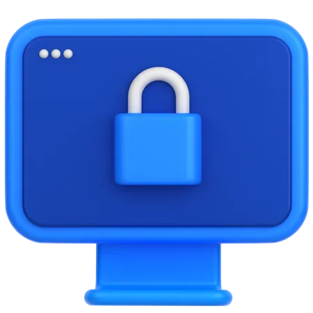 3 D Icon Of Lock Browser 3D Icon