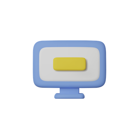 Monitor  3D Icon