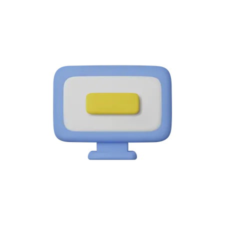 Monitor  3D Icon