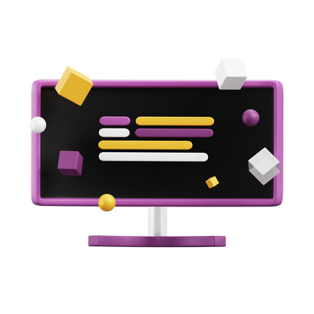 Monitor  3D Icon