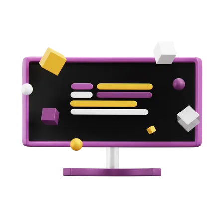 Monitor  3D Icon