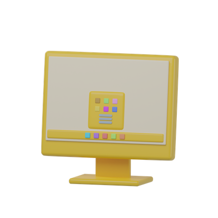 Monitor  3D Icon