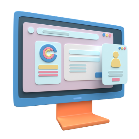 Monitor  3D Icon