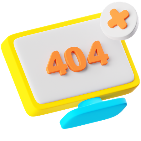 Monitor 404  3D Icon