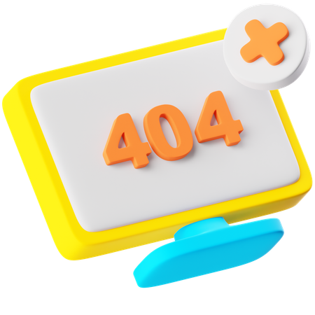 Monitor 404  3D Icon