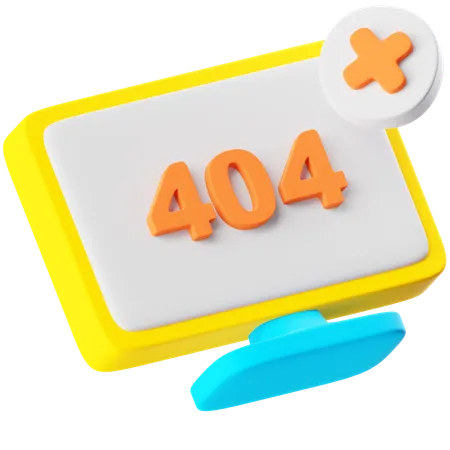 Monitor 404  3D Icon