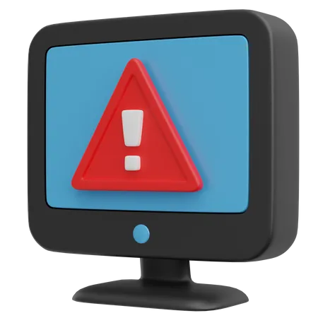 Monitor Alert  3D Icon