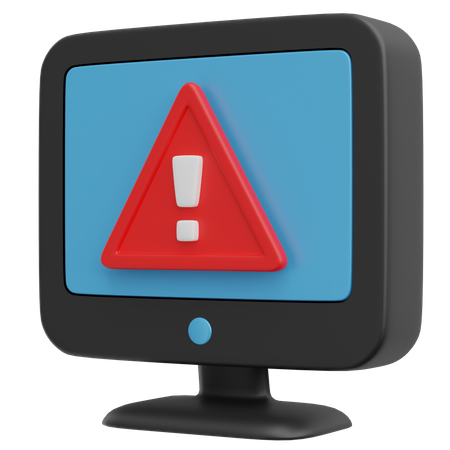 Monitor Alert  3D Icon