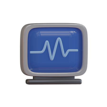 Monitor de corazón  3D Icon