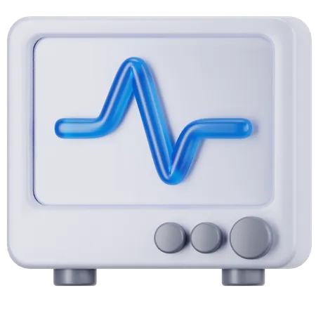 Monitor cardiográfico  3D Icon