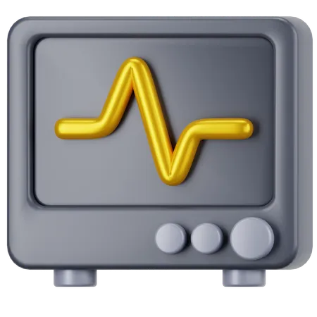 Monitor de cardiograma  3D Icon