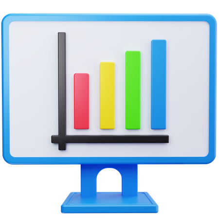 Monitor Chart  3D Icon