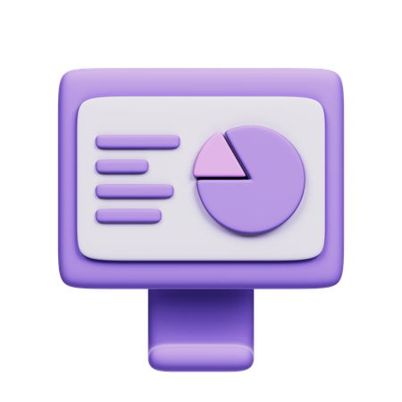 Monitor Chart  3D Icon
