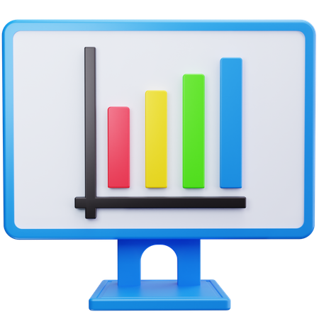 Monitor Chart  3D Icon