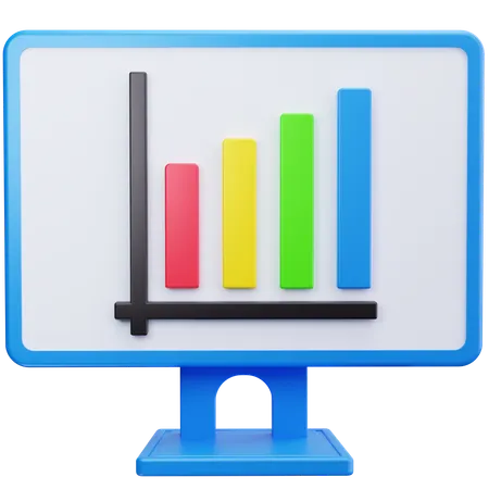 Monitor Chart  3D Icon