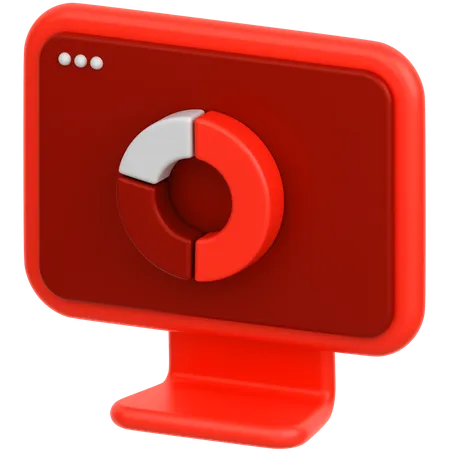 Monitor Chart  3D Icon