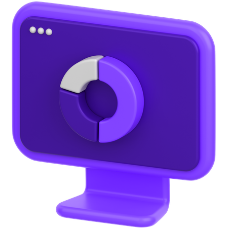 Monitor Chart  3D Icon